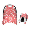 Muishi Love and Hearts Baby Car Seat Canopy Nursing Cover for Newborn Car Seat Breastfeeding Covers Blanket Newborn Shower Gift