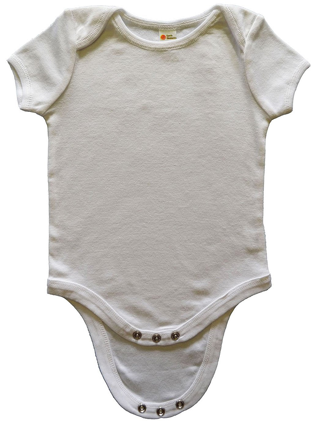 Earth Elements Baby Short Sleeve Bodysuit 6-12 Months White