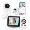 Simyke Smart Video Baby Monitor With Camera And Audio,Dual Mode,Wifi On/Off Switch,2.8Inch Display,App,1080P Camera,1500Ft Long