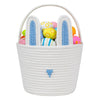 CubesLand Grey Easter Bunny Basket Egg Bags for Boys Kids Children, Candy Egg Easter Basket Rabbit Buckets with Ears, Cute Baby