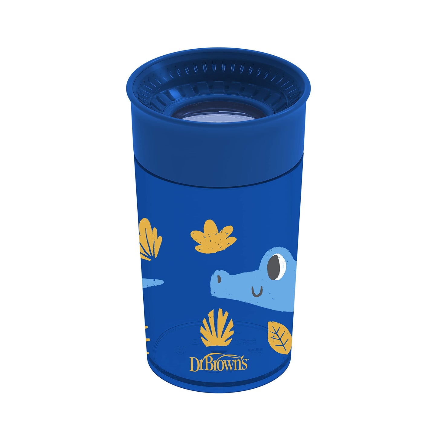 Dr. Browns Milestones Cheers 360 Cup Spoutless Transition Cup with Handles for Easy Grip and Leak-Free Learning, 10 oz, Sea Blu
