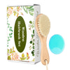 Wooden Soft Goat Bristles Brush With Baby Silicone Hair Scrubber Cradle Cap Brush For Newborns, Toddlers, Infant, Baby Hair Care