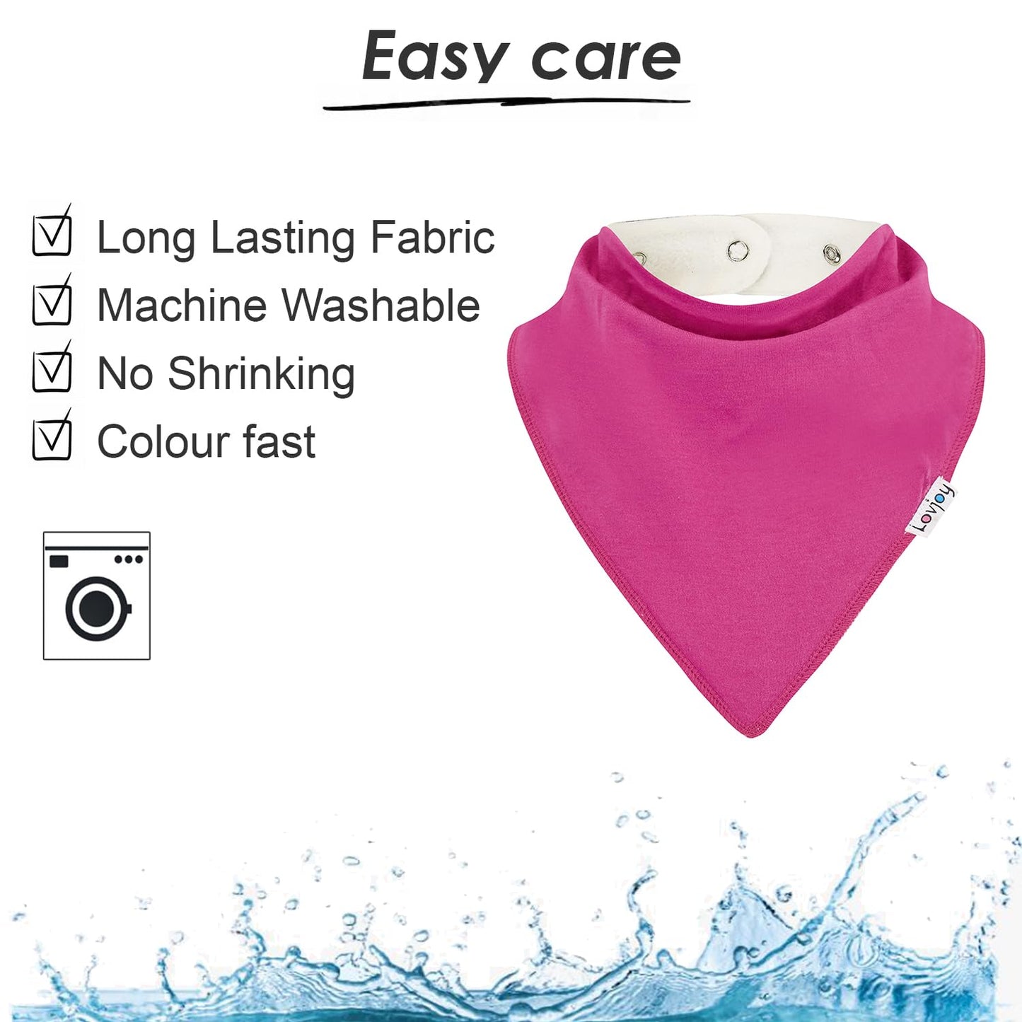 Lovjoy Large Bandana Bibs - Special Needs Bibs - For Older Children, Youth And Adults - Practical, Absorbent And Stylish (Set 07