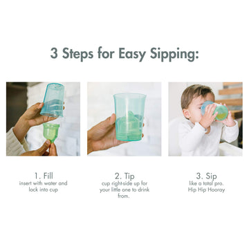 The First Years My First Open Cup - 2 Cups In 1 - Open Baby Cup With Removable Spill Control Insert - Training Cups For Transiti