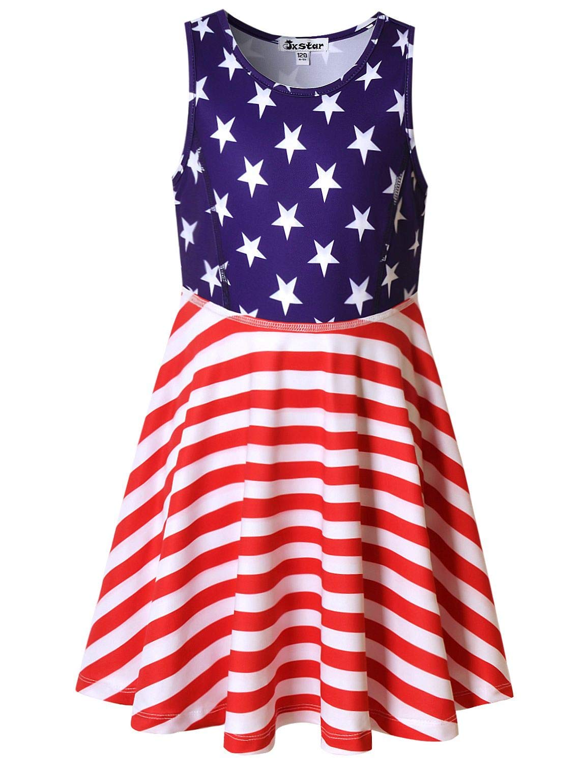 4th July Dresses for Big Girls 10 12 USA Flag Independence Day Party Costume