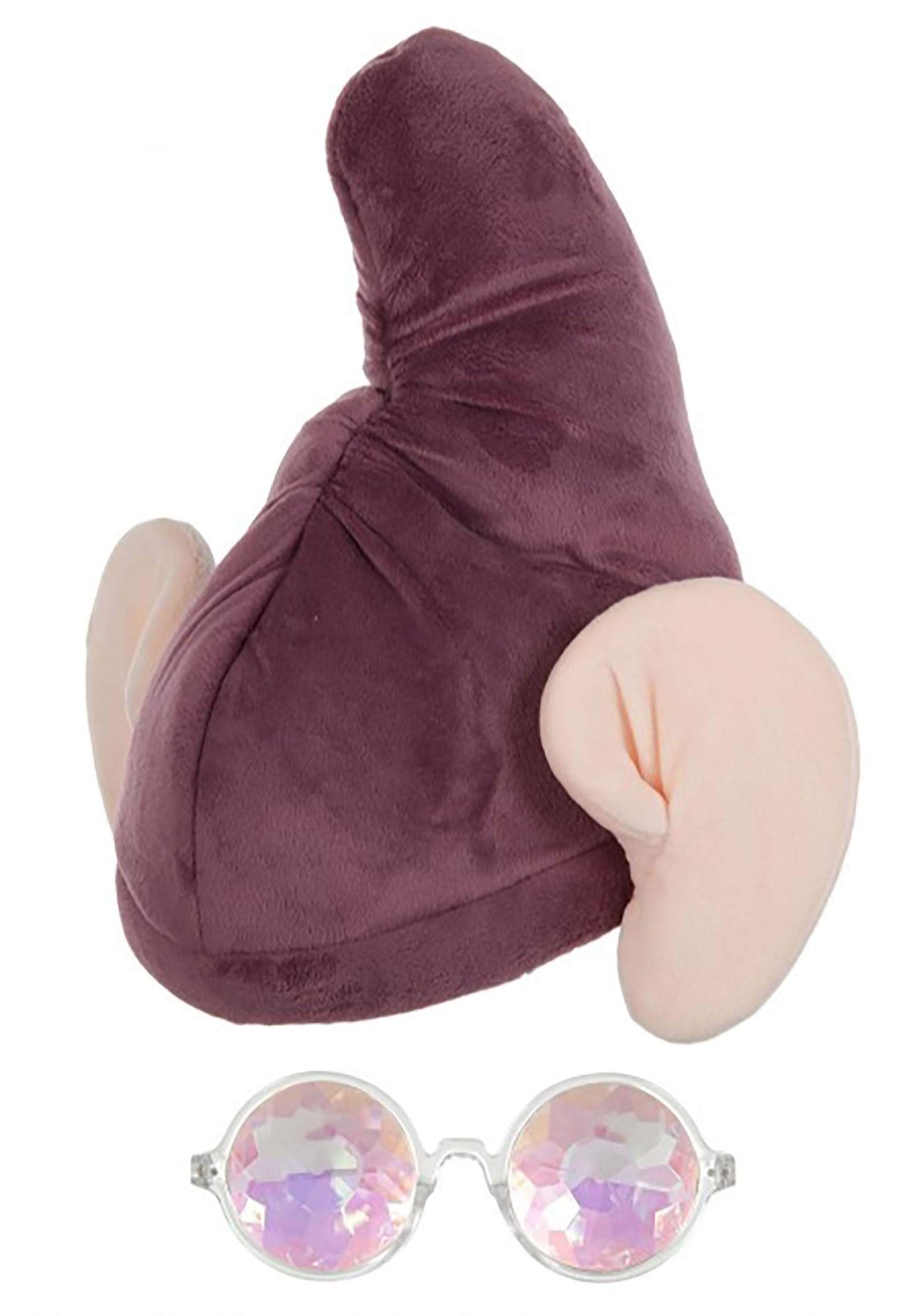 elope Disney Snow White and The Seven Dwarfs Dopey Hat with Ears and Diamond Mining Glasses Costume Kit Standard - Multicolored