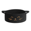 Hichen Small Cat Storage Basket, Black Cute Basket For Toys, Dog Toy Basket, Woven Rope Basket For Organizing, Empty Gift Basket