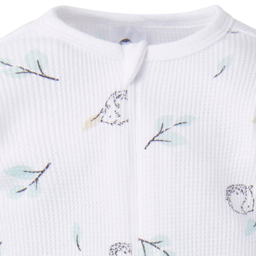 Gerber Baby Unisex 2-Pack 2-Way Zip Thermal Footed Sleep 'N Play, Hedgehog, 0-3 Months