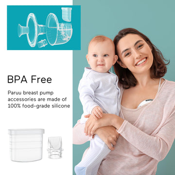 Paruu P10 Duckbill Valves & Silicone Diaphragm, P10 Original Breast Pump Parts, Wearable Breast Pump Replacement Accessories, 2