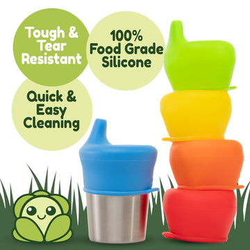 Healthy Sprouts Silicone Sippy Cup Lids - Spill Proof, Fits Any Cup, Bpa-Free, Durable & Soft For Babies & Toddlers, Quick To At
