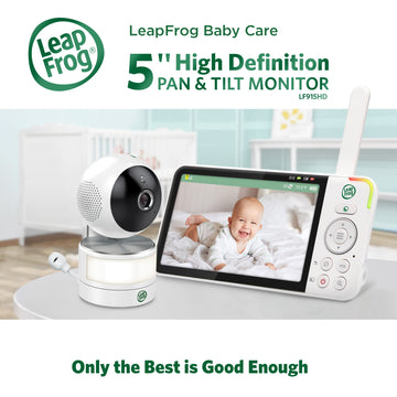 Leapfrog Lf915Hd Baby Monitor, 5    720P Screen, 360 Pan & Tilt With 8X Zoom Camera, Color Night Vision, Night Light, Two-Way In
