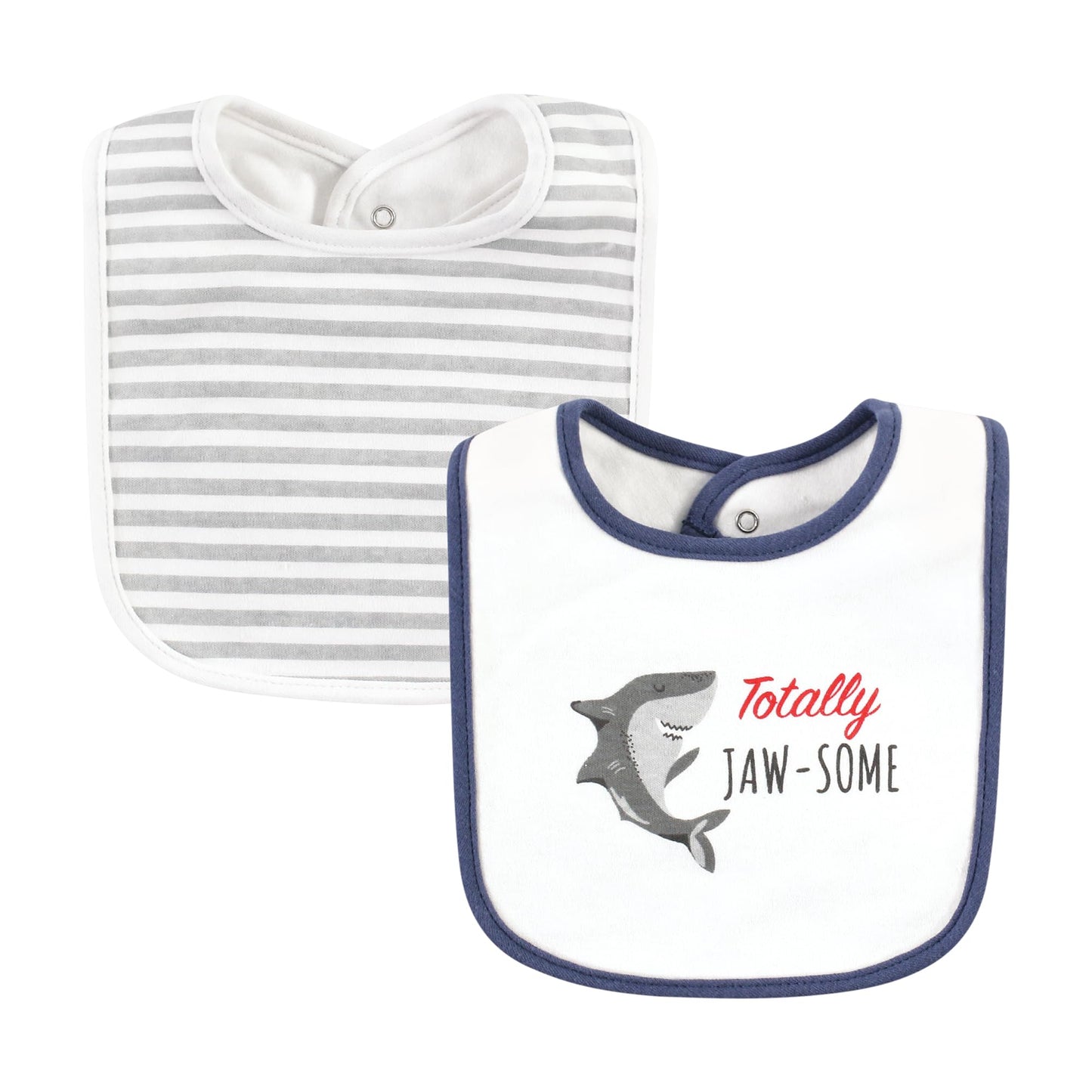 Hudson Baby Unisex Baby Cotton Bibs, Boy Whale Shark, One Size