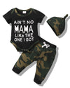 Nzrvaws Baby Boy Clothes 0-3 Months Infant Boy Outfit Summer Newborn Short Sleeve Romper Top Camouflage Long Pants Hat 3Pc Cloth