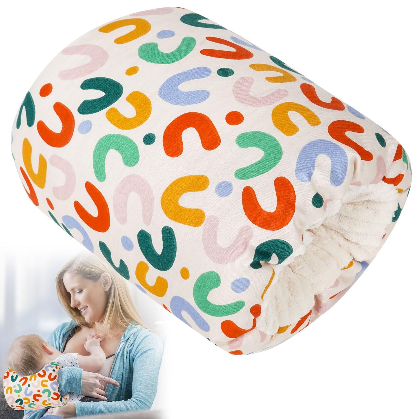 TEUOPIOE Baby Feeding Arm Pillow,Soft Cotton Bottle Nursing Arm Pillows for Newborn,Breastfeeding Pillows for More Support for M