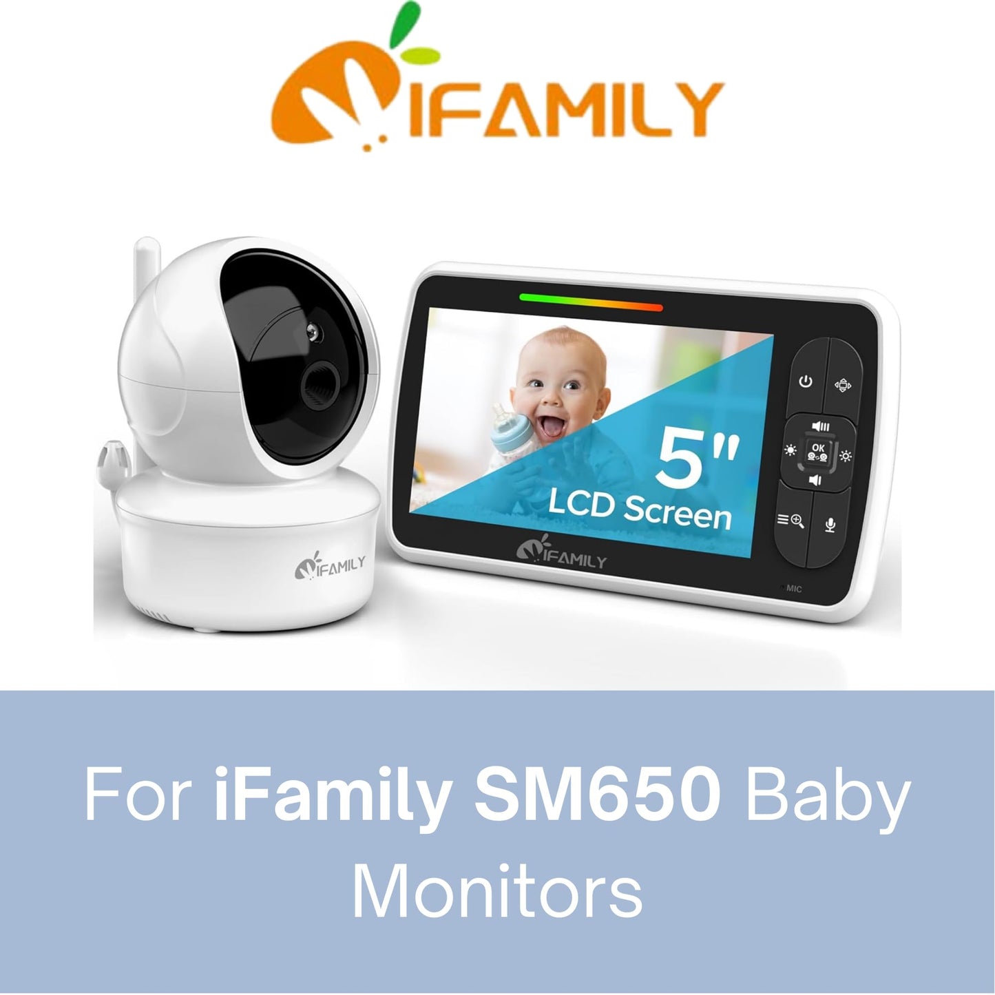 9.7Ft Extra Long Cord For Hello Baby Monitor Charger Fits Hb6550, Hb50 And More/Ifamily Sm650 / Okaidi Od8050 / Blemil Bl9052 /