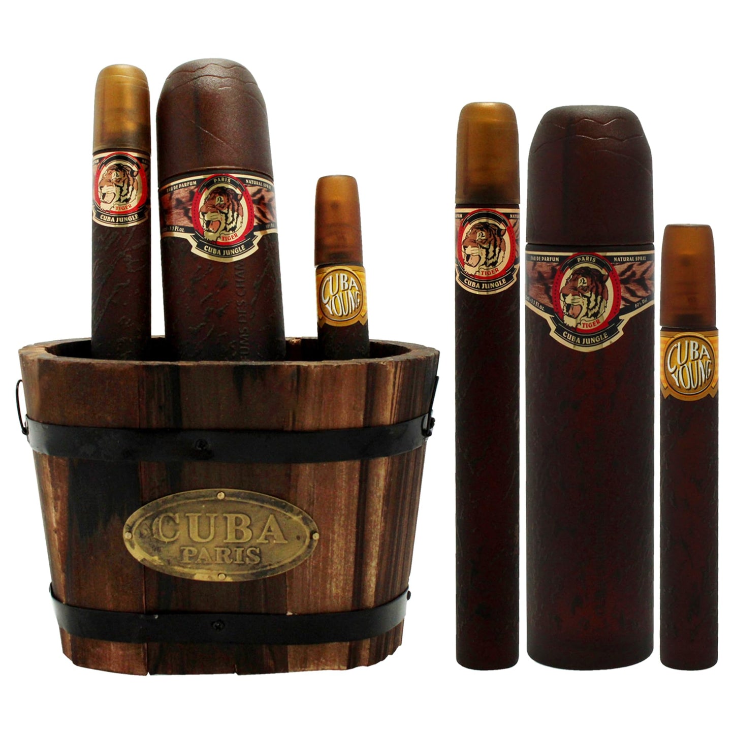 Cuba Jungle Tiger By Cuba For Women - 3 Pc Gift Set 3.3Oz Edp Spray, 1.17Oz Edp Spray, 0.5Oz Cuba Young Edp Spray