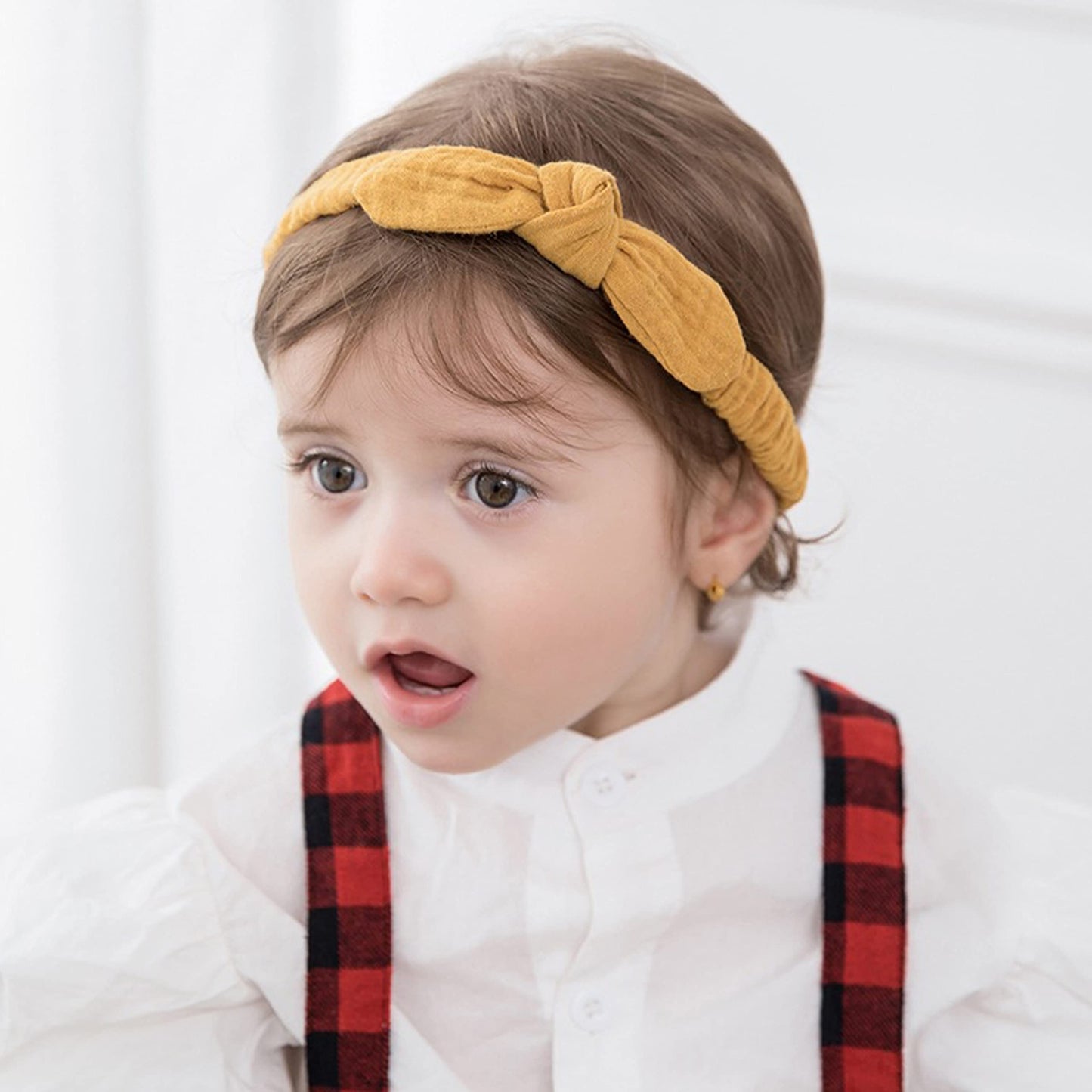 Xima Headbands For Girls, 8Pcs Cotton Rabbit Ears Hairbands For Toddlers Teens Children, Removable Rabbit Ear Bows Kids Hair Acc