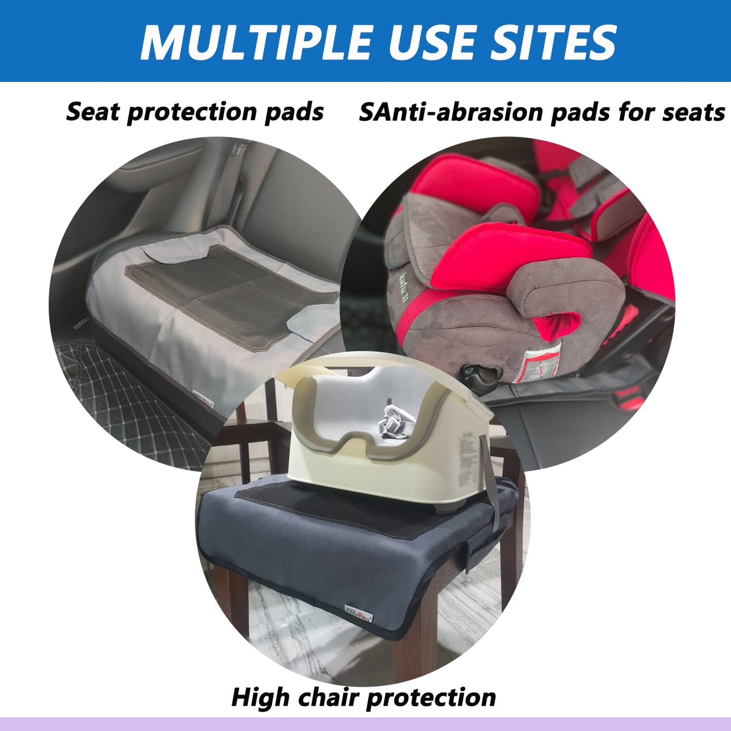 Extra Large Booster Chair Protector Cover,Dining High Chair Seat Cover Protect Booster Chair Cover,Non-Slip Bark Grain Backing,