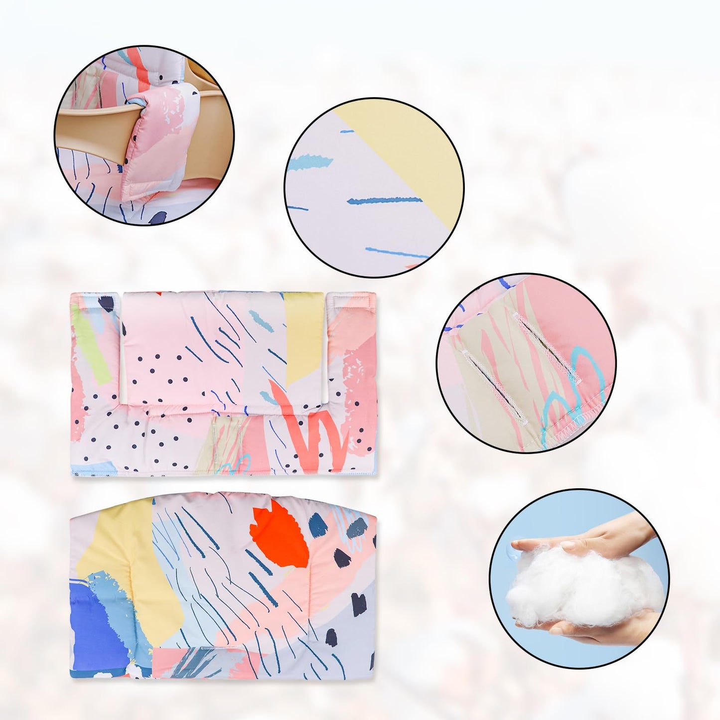 Llhqamt High Chair Cushion, Soft And Comfortable For Tripp Trapp High Chair Cushion, For Tripp Trapp Cushion Set Makes It Safer