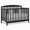 Dream On Me Jpma & Greenguard Gold Certified Odelle 5 In 1 Convertible Crib In Matte Black, Built Of Sustainable Pinewood, 3 Mat