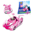 Super Wings Dizzy Spinning Battling Tops & Cars Toys, Pink Car Toys for Toddlers 1-3, Little People Race Toy Cars for 5 Year Old