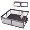 Foldable Playpen for Babies & Toddlers, 79x59, Adjustable Play Yard for Toddlers 1-3, Indoor & Outdoor Baby Gate, Deep Grey