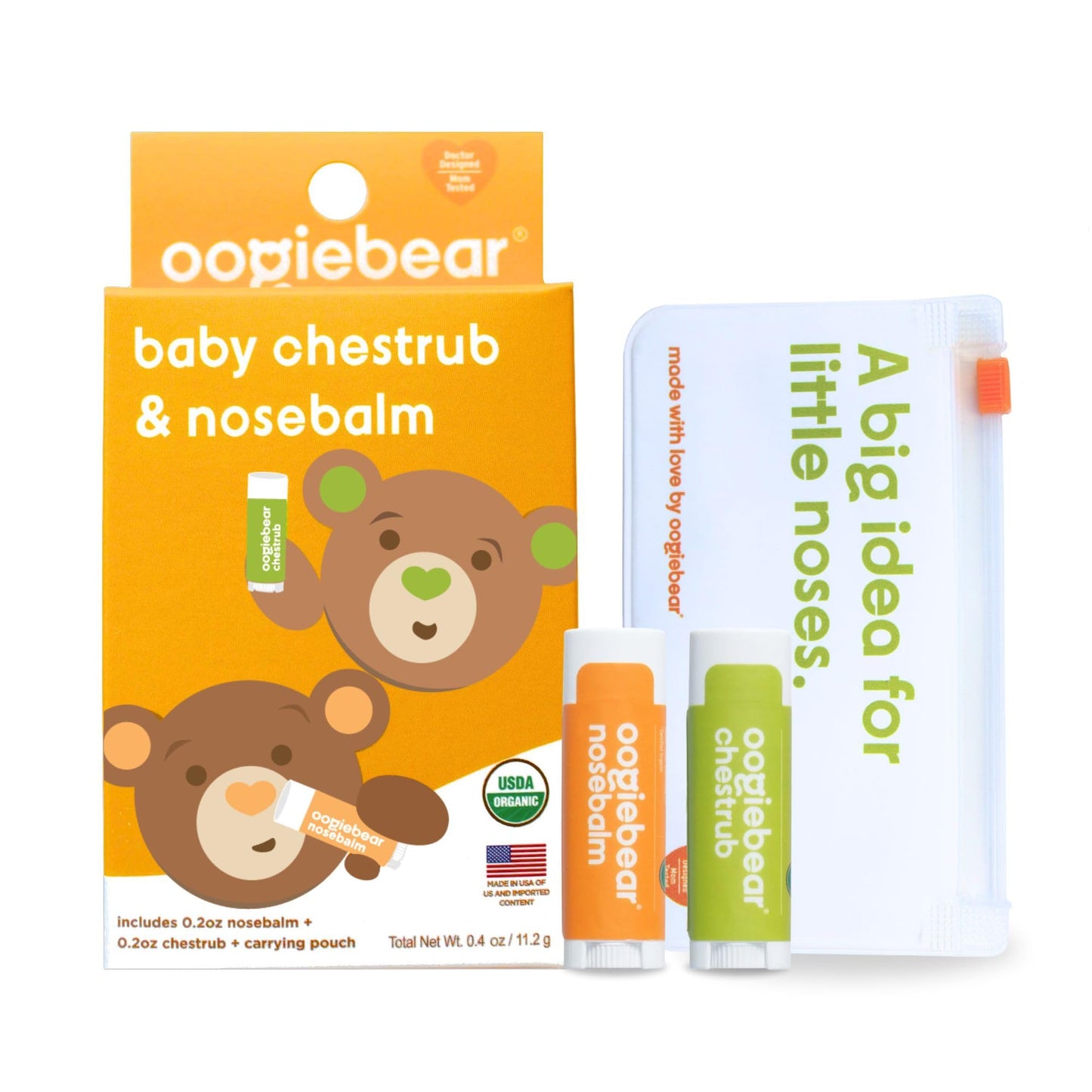 oogiebear Organic Nourishing Body Balm to Relief Dry Itchy Skin - Multipurpose & Sickness, Congestion, Relief Chest Rub, On-The-