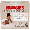 Huggies Size 4 Diapers, Skin Essentials Baby Diapers, Size 4 (22-37 Lbs), 58 Count