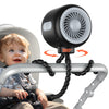 Koonie Oscillating Stroller Fan, Flexible Tripod, Clip-On For Car Seats, Usb Rechargeable Battery Operated, 3 Speeds, Quiet Oper