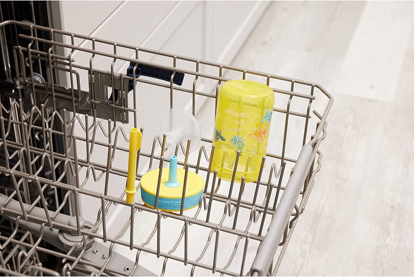 Contigo Kids Leighton Straw Tumbler With Spill-Proof Leak-Proof Lid, 14Oz, Pineapple/Dinos