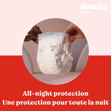 Huggies Nighttime Baby Diapers Overnites, White, Size 3 , 24 Count
