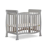 Dream On Me Violet 4-In-1 Convertible Mini Crib In Pebble Grey, Greenguard Gold Certified, Jpma Certified, 3 Position Mattress H