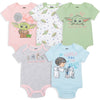 Star Wars The Mandalorian Baby Yoda Baby Girls 5 Pack Bodysuit Multicolor 0-3 Months