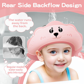 Lonlown Baby Shower Cap,Adjustable Kids Shower Cap For 1-10 Years Old Boy Girl Soft Shower Cap For Kids,Toddler Shower Cap Prote
