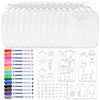 Goldge Dazzle At Baby Showers With A 44-Piece Diy Bib Decorating Kit. 24 Bibs, 6 Stencils, 14 Markers (24 Bibs)