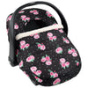 The Peanutshell Car Seat Cover For Baby Girls,Floral Rose, Winter Carseat Canopy Car Seat Cover
