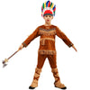 Pgond Boys Indian Halloween Cosplay Costume With Colorful Feather Hat (10-12)