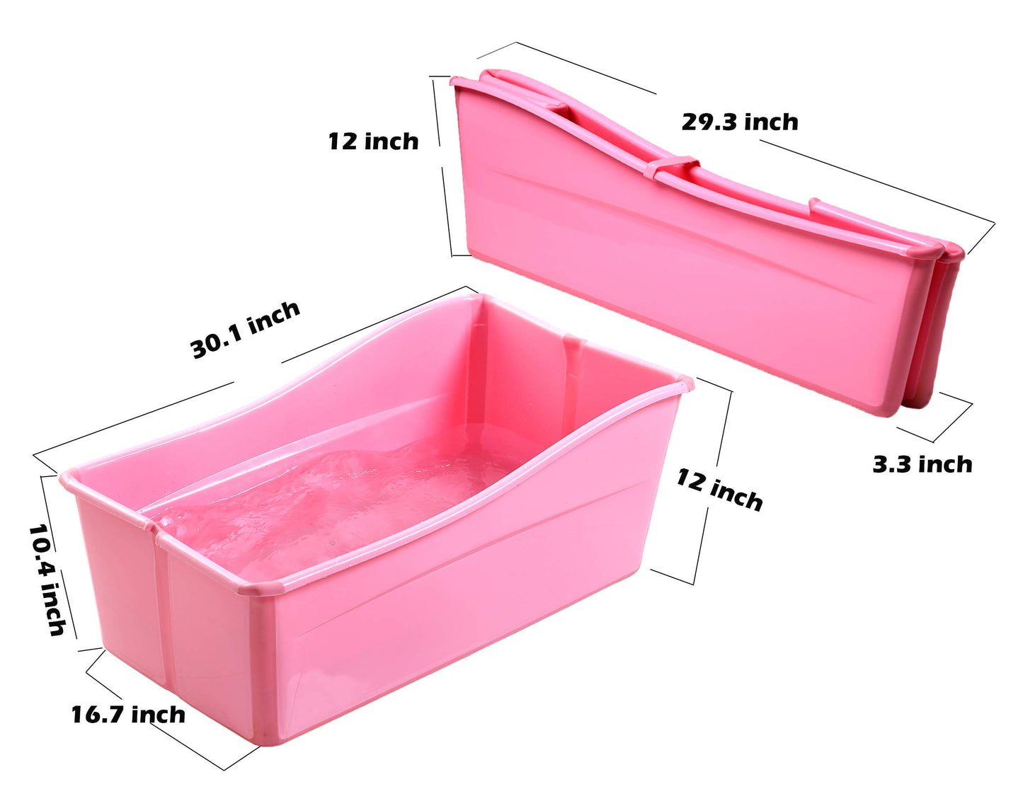 Ganen Baby Bath Tub Portable (Pink)