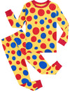 A&J Design Boys Clown Pajamas Girls Toddler Halloween Costume Kids Circus Pjs Color Dots 8 Years