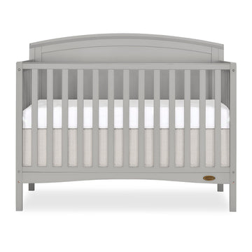 Dream On Me Eden 5-In-1 Convertible Full Panel Crib In Pebble Grey, Jpma Certified, Non-Toxic Finishes, Features 3 Mattress Heig