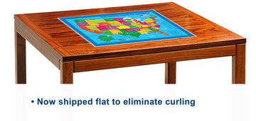 Natural Learning Children'S Placemat (2 Placemats: Usa/Europe Centered World Map; Multiplication And Division 2-In-1)