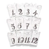 Jumpoff Jo - Seize The Moment Baby Milestone Onesies, 1 Through 12 Bodysuit Set With Numbers, Newborn Essentials