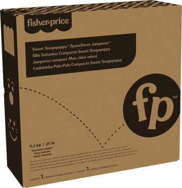 Fisher-Price Baby Bouncer Spacesaver Jumperoo Activity Center With Lights Sounds And Folding Frame, Sweet Snugapuppy