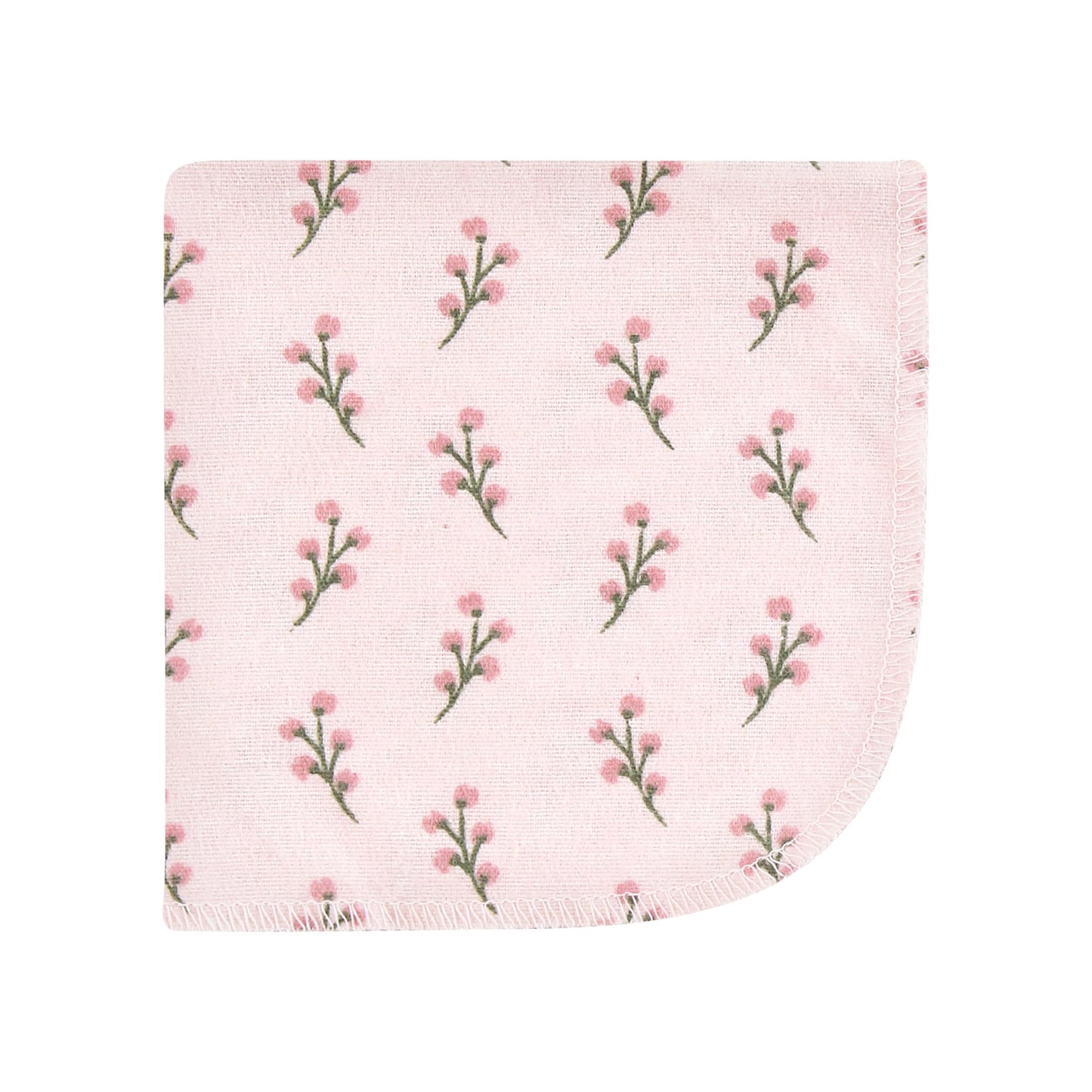Hudson Baby Unisex Baby Flannel Cotton Washcloths, Soft Painted Floral 12 Pack, One Size