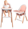 High Chair By Children Of Design Non-Reclinable 6 In 1 Baby Highchair For Babies And Toddlers, Modern Wooden, Easy To Clean, Rem