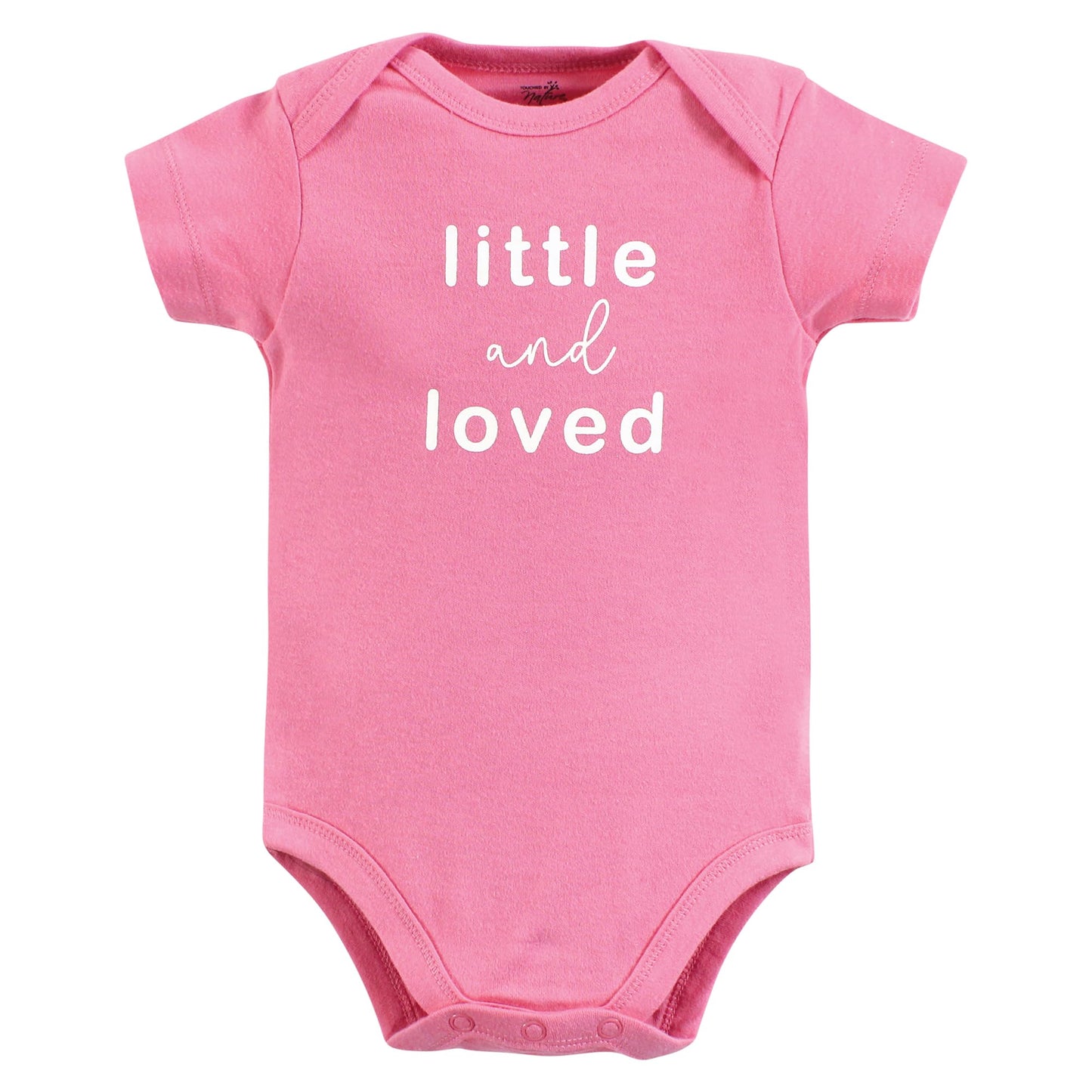 Touched By Nature Unisex Baby Organic Cotton Bodysuits, Pink Peanut, 6-9 Months