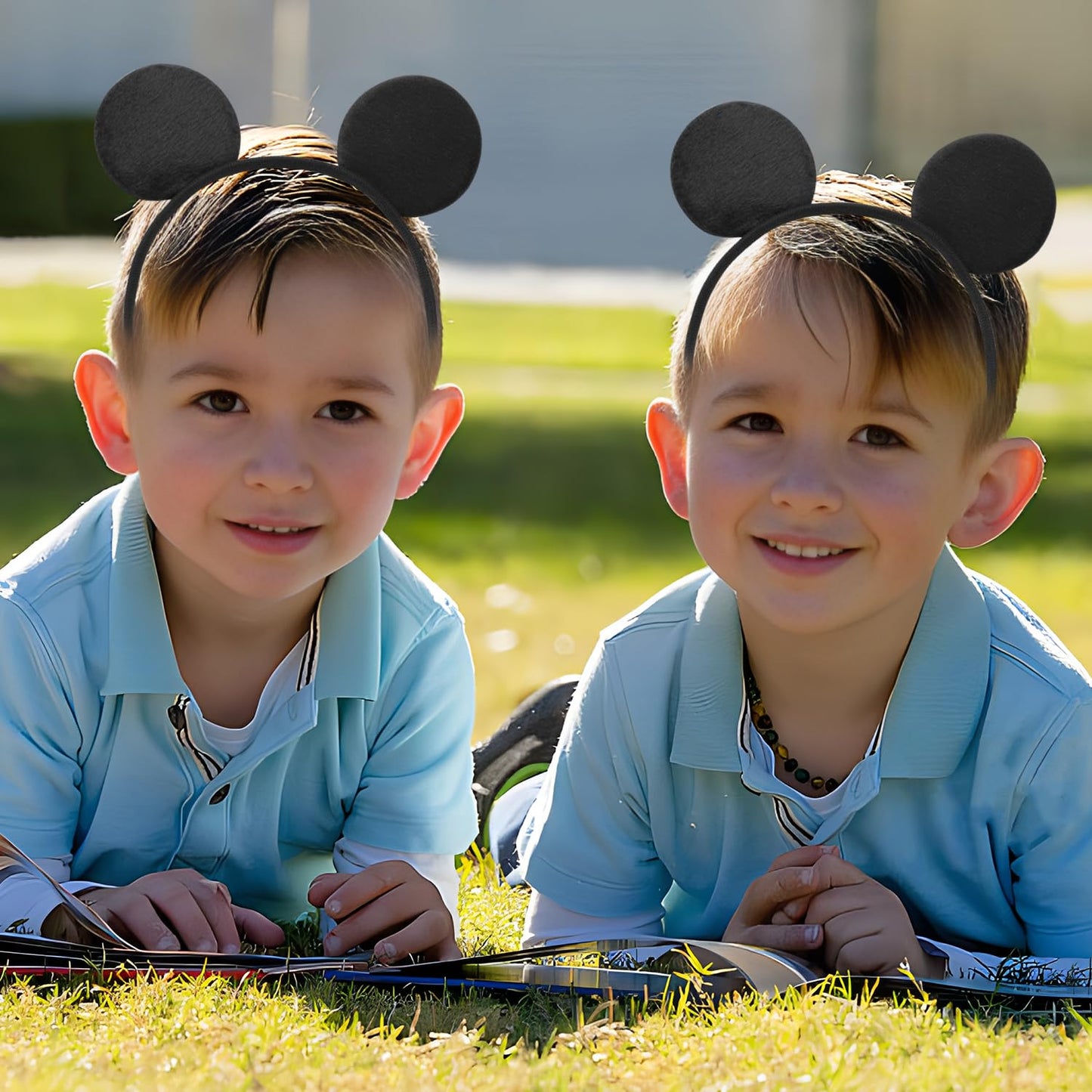 20 Pack Mouse Ears Solid Black Ears Headband For Birthday Party Supplies And Mouse Themed Costume Cosplay Decoration