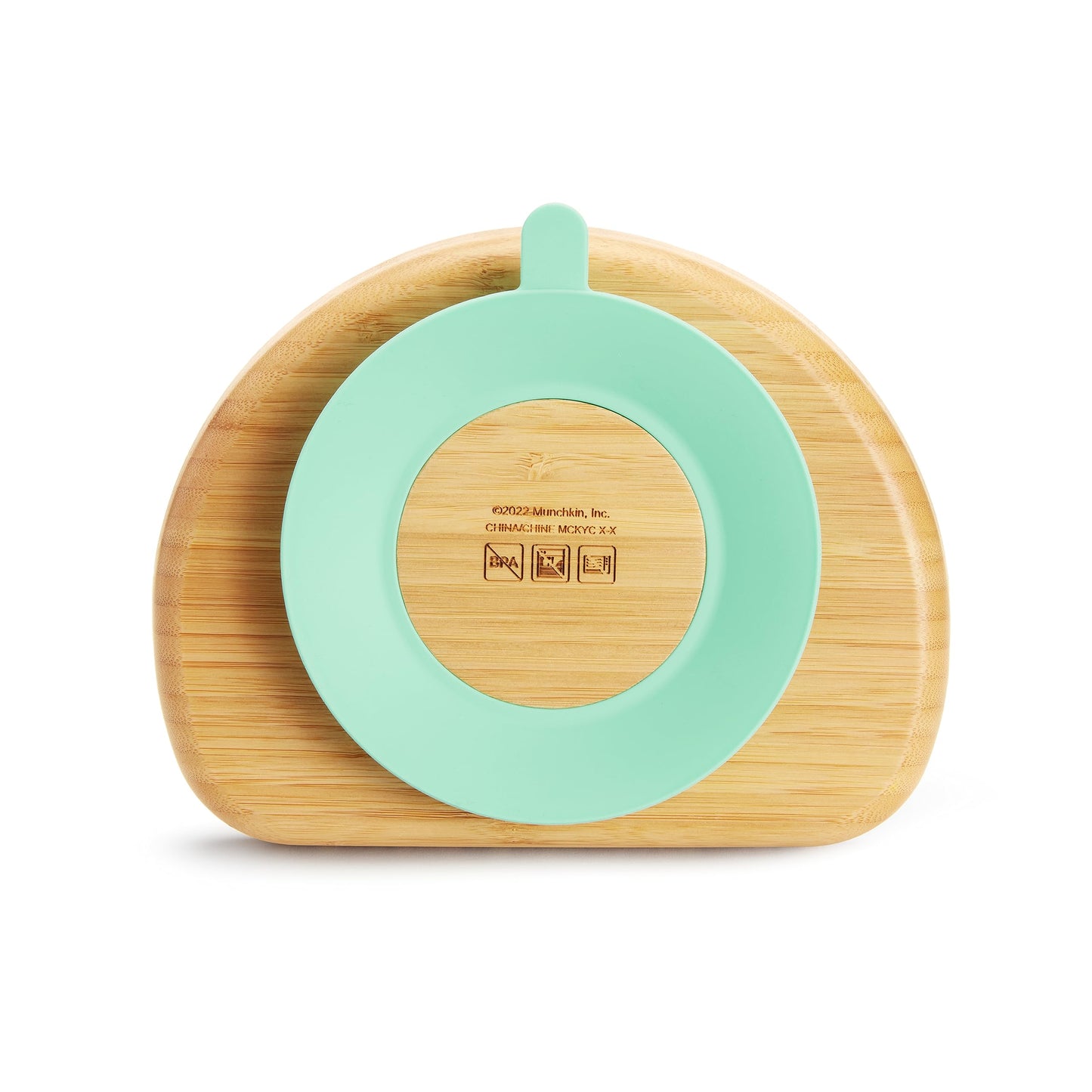 Munchkin Bambou Divided Suction Plate - Eco-Friendly Bamboo Dinnerware For Babies And Toddlers