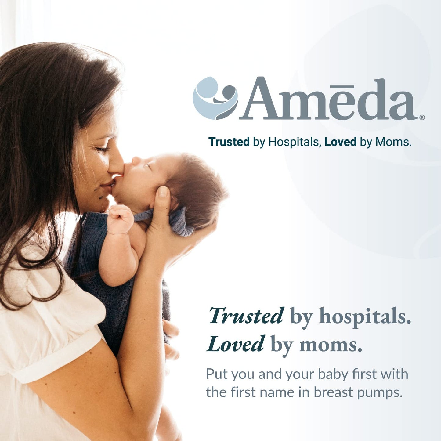 Ameda Mya Breast Pump Replacement Locking Rings & Caps, Bottle Caps, Breastfeeding Equipment & Accessories (2 Count)