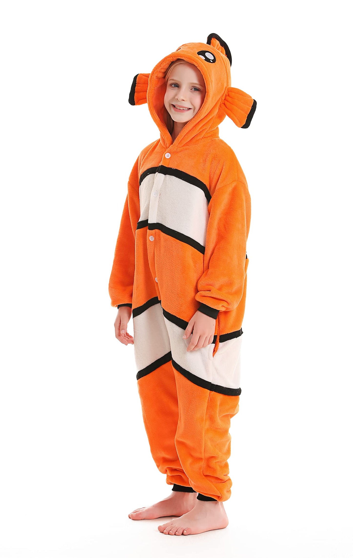 Atoz Onesie For Kids, Animal Pajamas Halloween Cosplay Costume For Girls Boys, Fish 10-11Y